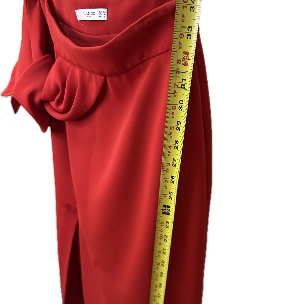 Mango Red Draped Cocktail Skirt